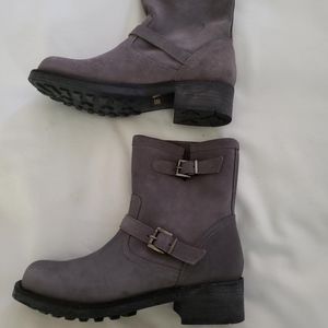 Firth suede moto boots